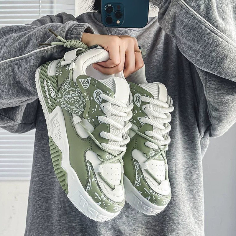 Fashion Bread Shoes Luxury Sneakers Men's Shoes Board Shoes Breathable Platform Sports Casualshoes