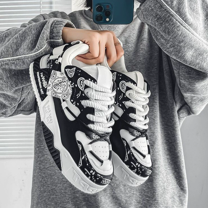 Fashion Bread Shoes Luxury Sneakers Men's Shoes Board Shoes Breathable Platform Sports Casualshoes