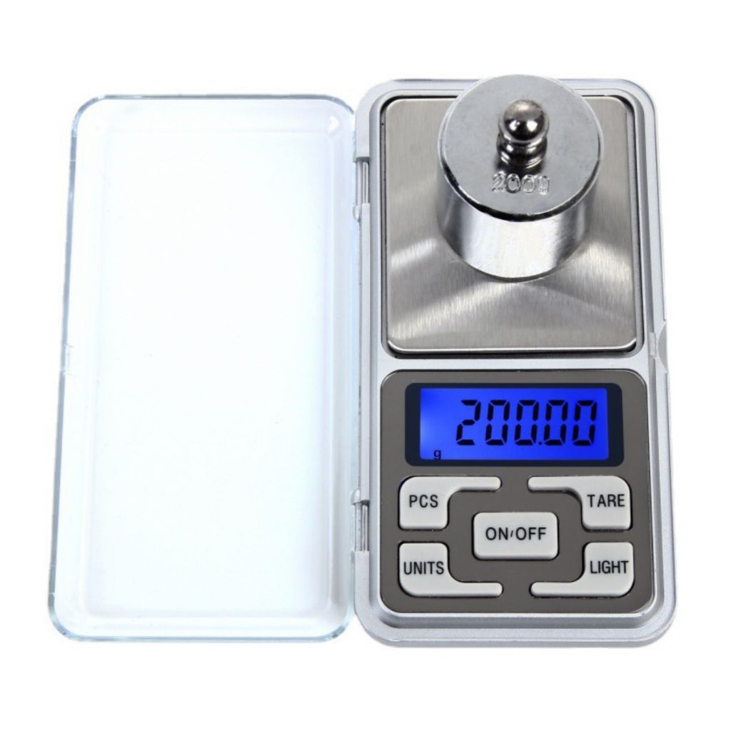 Pocket Jewelry Scale 500g/0.1 500g/0.01 Blue LED Display Overload Protection Auto Shutoff Counting Calibration Tare Function