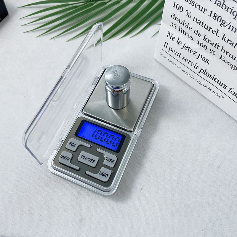Pocket Jewelry Scale 500g/0.1 500g/0.01 Blue LED Display Overload Protection Auto Shutoff Counting Calibration Tare Function