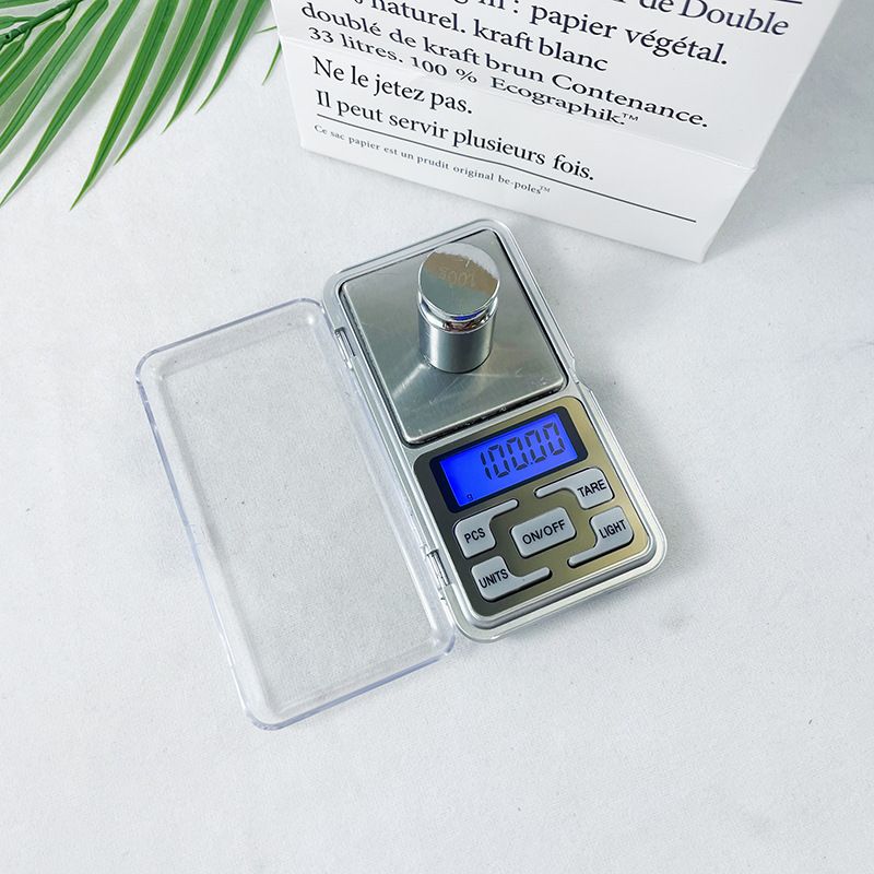 Pocket Jewelry Scale 500g/0.1 500g/0.01 Blue LED Display Overload Protection Auto Shutoff Counting Calibration Tare Function