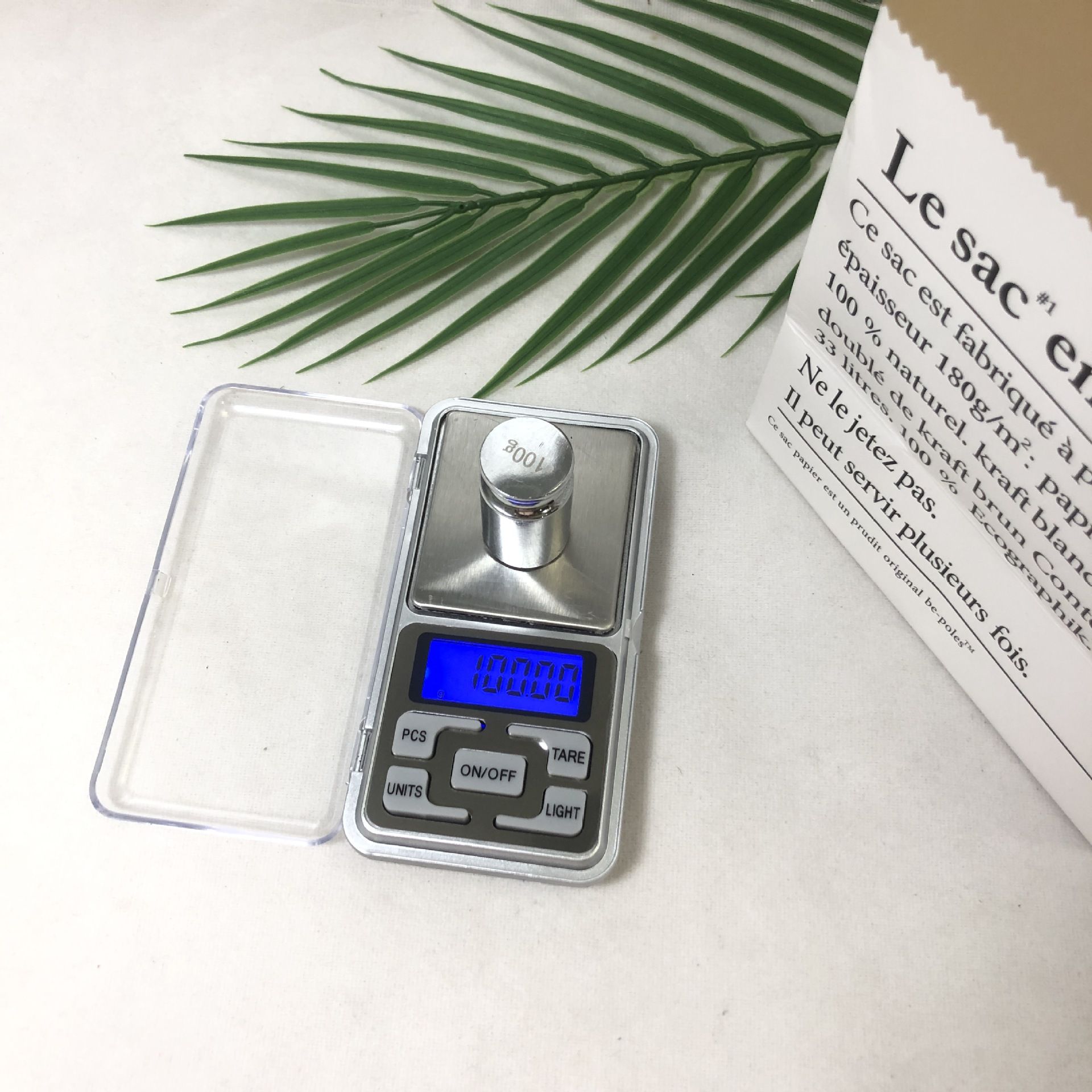 Pocket Jewelry Scale 500g/0.1 500g/0.01 Blue LED Display Overload Protection Auto Shutoff Counting Calibration Tare Function