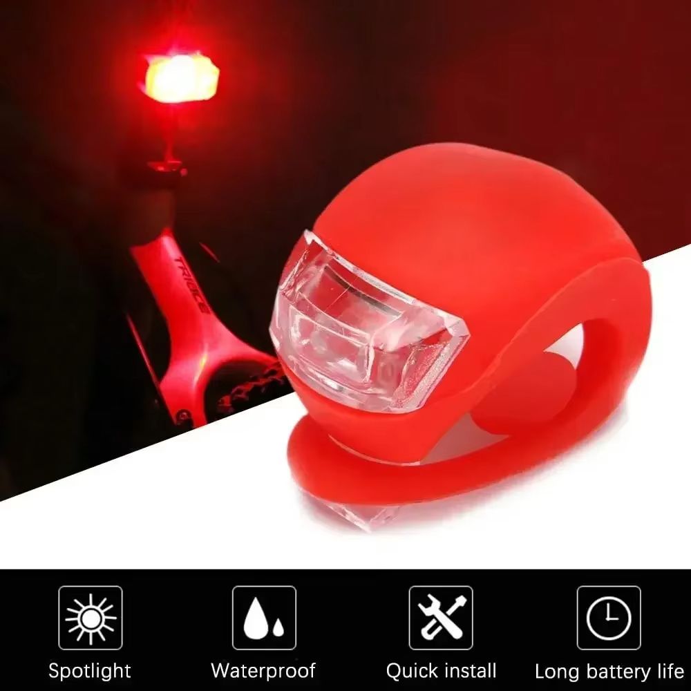 Waterproof Bicycle Light Silicone Bicycle LED Light MTB Decorative Lantern Tail Light Warning Light Night Cycling Accessories