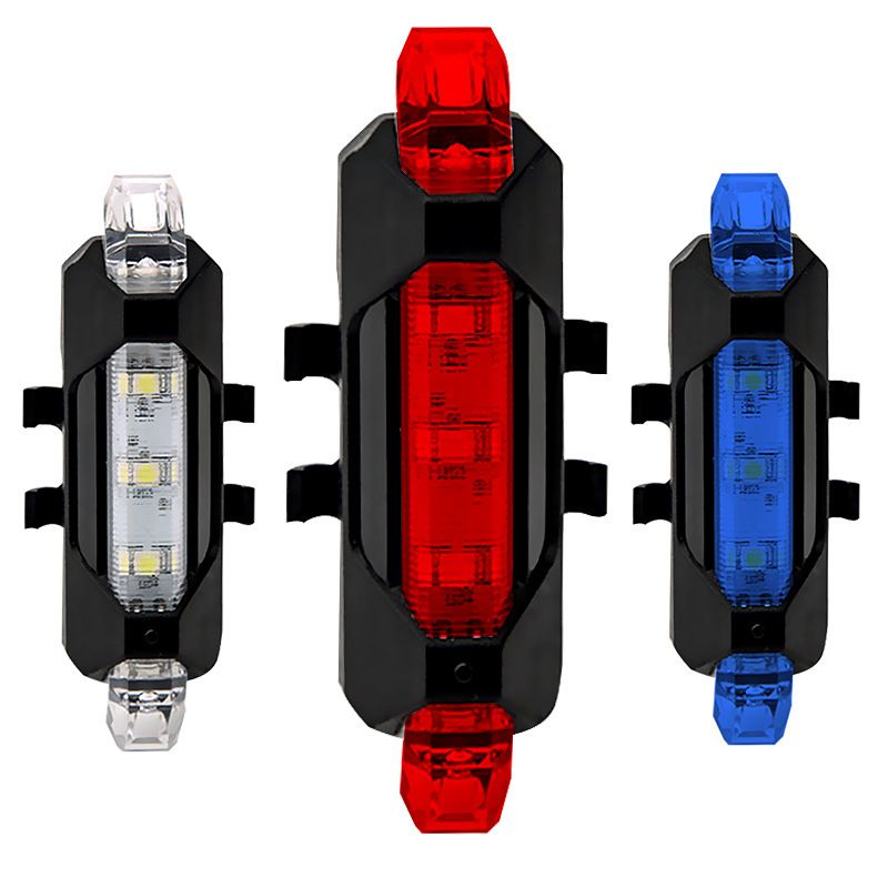 USB Rechargeable Waterproof Mountain Bike Lamp Warning Cycling Taillight Bike LED Headlight Tail Light For Electric Scooter