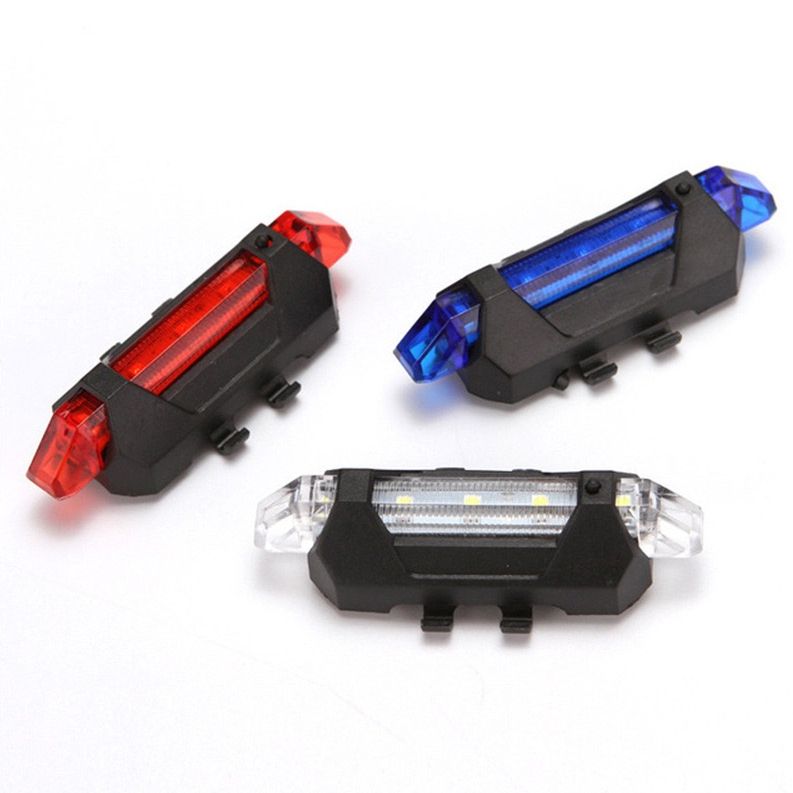 USB Rechargeable Waterproof Mountain Bike Lamp Warning Cycling Taillight Bike LED Headlight Tail Light For Electric Scooter