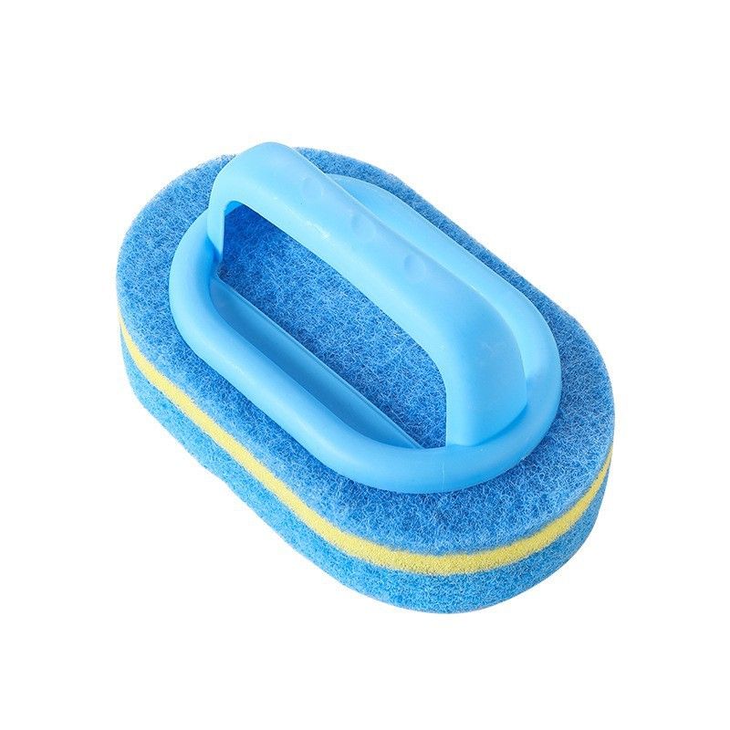 Household Cleaning Brush With Handle Dish Soap Bathroom Kitchen Tub Thicken Scrubbing Sponge Wipe Durable Tools Accessories