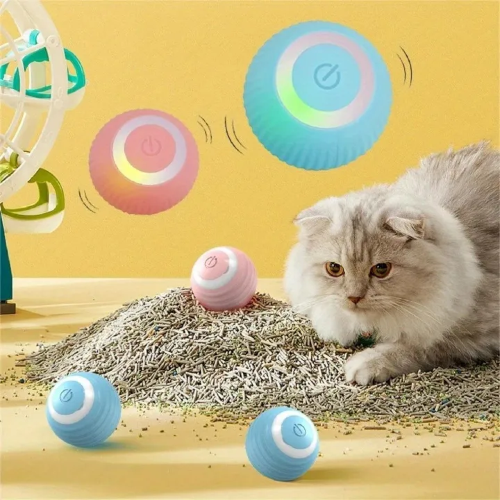 Cat Interactive Ball Training Self-moving Kitten Electric Cat Ball Toys Electronic Automatic Rolling Magic Ball Toys for Cat Cat