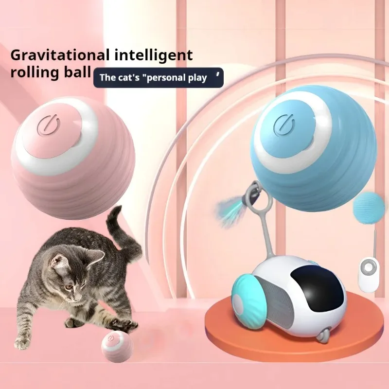 Cat Interactive Ball Training Self-moving Kitten Electric Cat Ball Toys Electronic Automatic Rolling Magic Ball Toys for Cat Cat