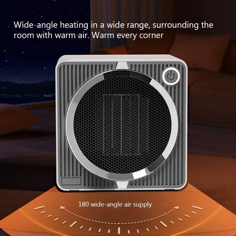 Electric Heater 500W Energy Efficient Space Heaters for Indoor PTC Ceramic Fast Heating Home Desk Fan Heater Hot Air Blower