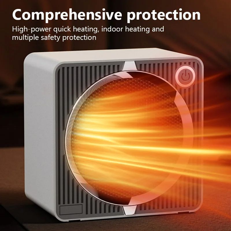 Electric Heater 500W Energy Efficient Space Heaters for Indoor PTC Ceramic Fast Heating Home Desk Fan Heater Hot Air Blower