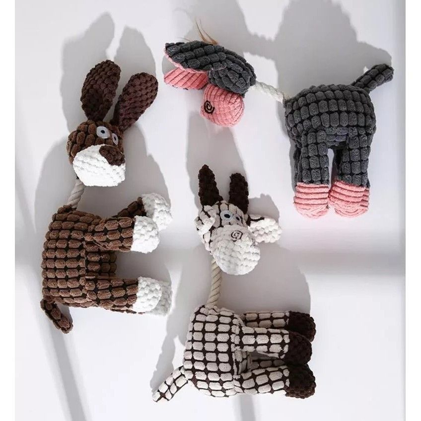 Cute Soft Squeaky Plush Puppy Toys, Small Puppy Chew Toys with Squeakers, Interactive Fun & Dental Cleaning for Your Pet