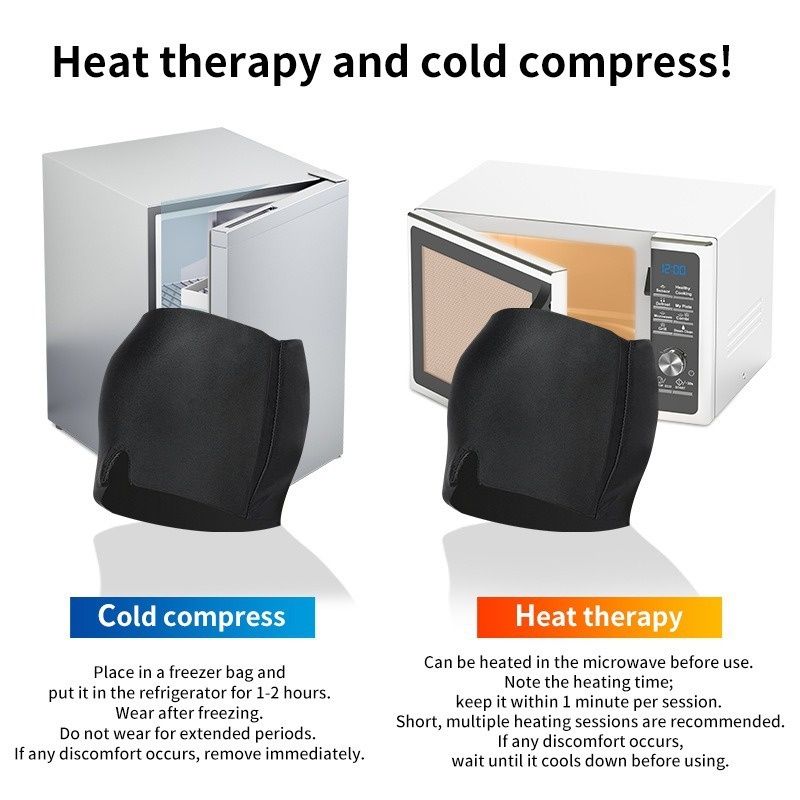 Ice Compress Hood Relieve Migraine Pressure Stretchable Cold Compress Hood Apply Head Physiotherapy Eye Mask