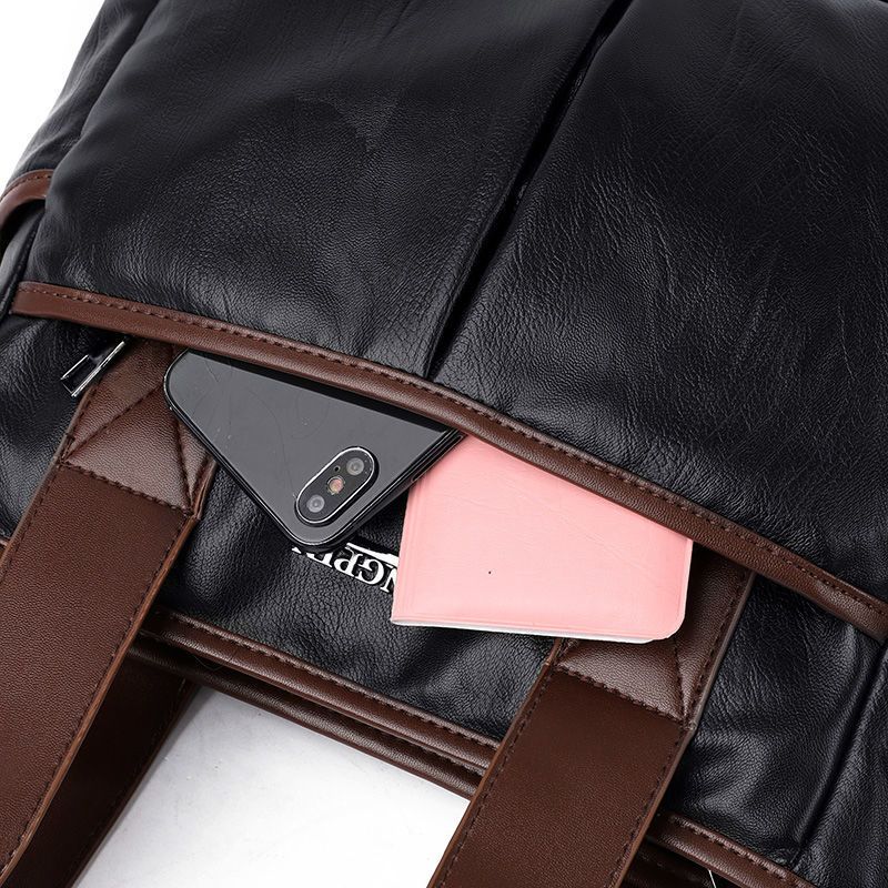 Women's Faux Leather Handbag, Large Capacity Document Bag With Detachable Shoulder Strap, Women's Crossbody Bag