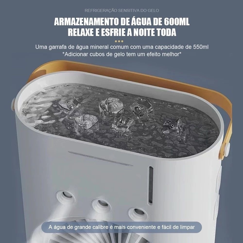 New Spray Air Conditioning Fan Dual Head Refrigeration Fan Household Portable Cooling Fandesktop Mini Electric Fan With Light