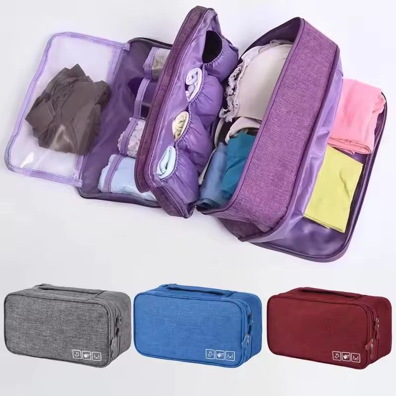 Travel Bra Underwear Organizer Bag Large Capacity Washable Portable Storage Case for Lingerie Toiletry