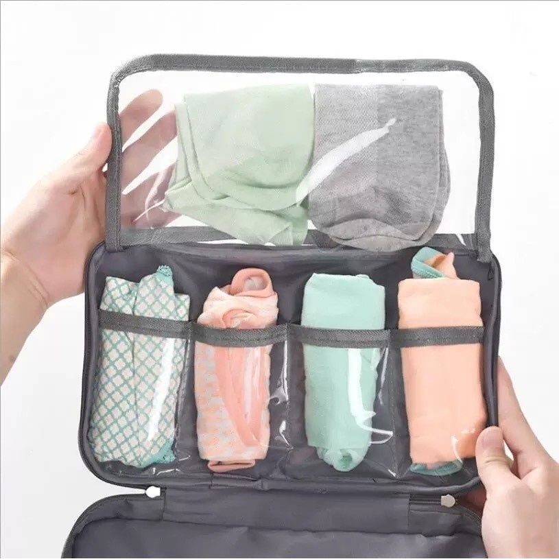 Travel Bra Underwear Organizer Bag Large Capacity Washable Portable Storage Case for Lingerie Toiletry