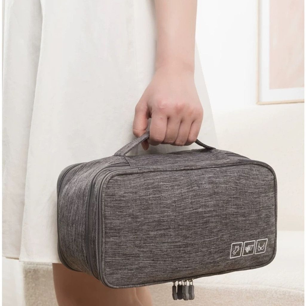 Travel Bra Underwear Organizer Bag Large Capacity Washable Portable Storage Case for Lingerie Toiletry