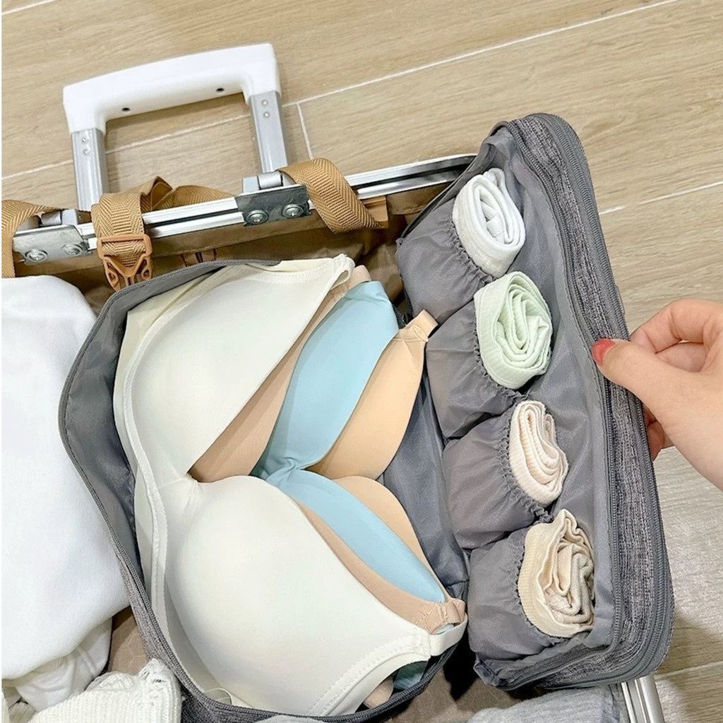 Travel Bra Underwear Organizer Bag Large Capacity Washable Portable Storage Case for Lingerie Toiletry