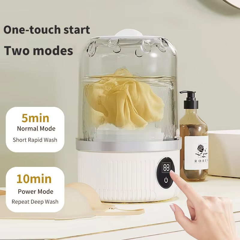 Mini Underwear Washer Rechargeable 1L Electric Socks Washing Machine Household Small Wireless Portable Laundry Underwear Cleaner