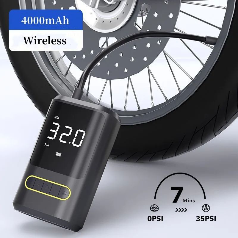 Tire Inflator Portable Air Compressor 150PSI Air Pump for Car Tires Emergency LED Light for Car Motorcycle Bike Ball