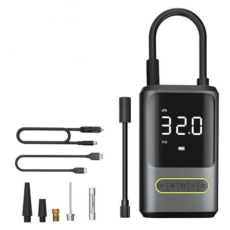 Tire Inflator Portable Air Compressor 150PSI Air Pump for Car Tires Emergency LED Light for Car Motorcycle Bike Ball