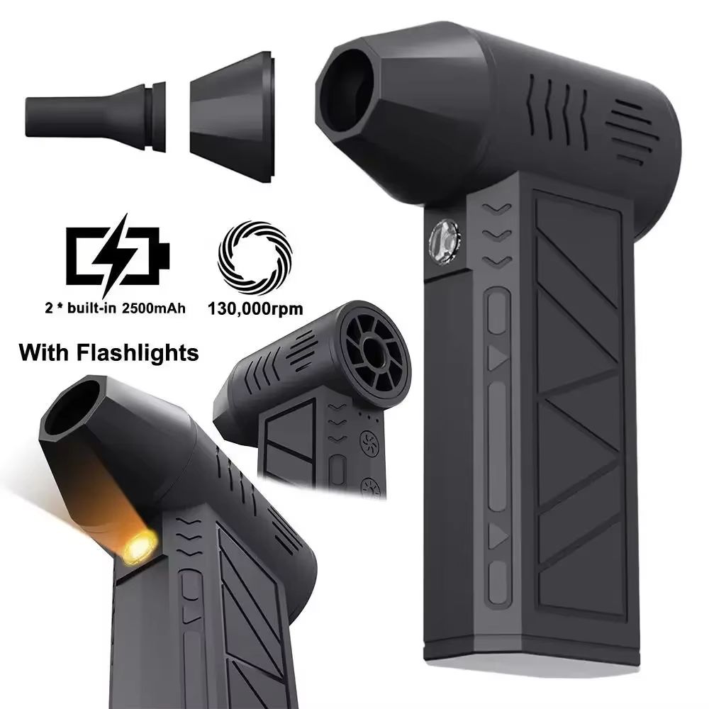 130000RPM Electric Dust Blower USB Charging Mini Turbo Violent Fan Brushless Motor Handheld Air Blower for Home Outdoor Car