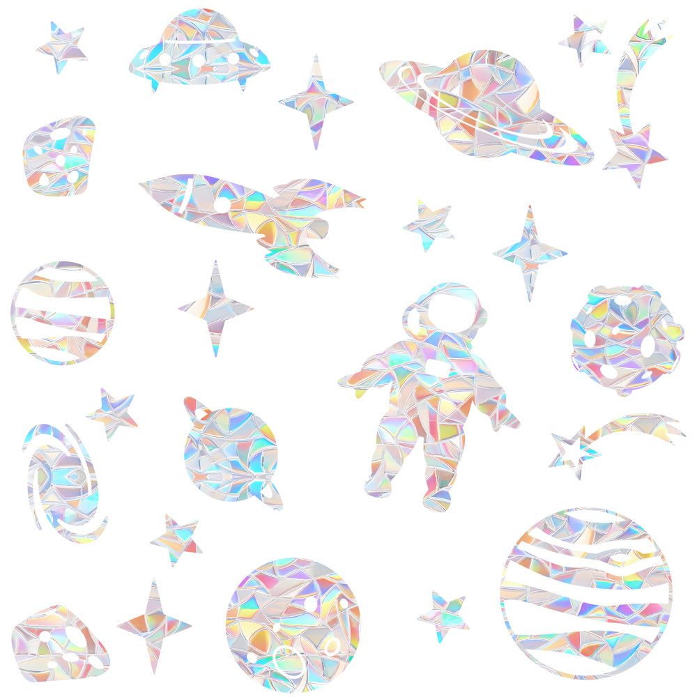 RPS865-871 Colorful Sun Catcher Rainbow Electrostatic Glass Sticker Anti Bird Collision Window Film