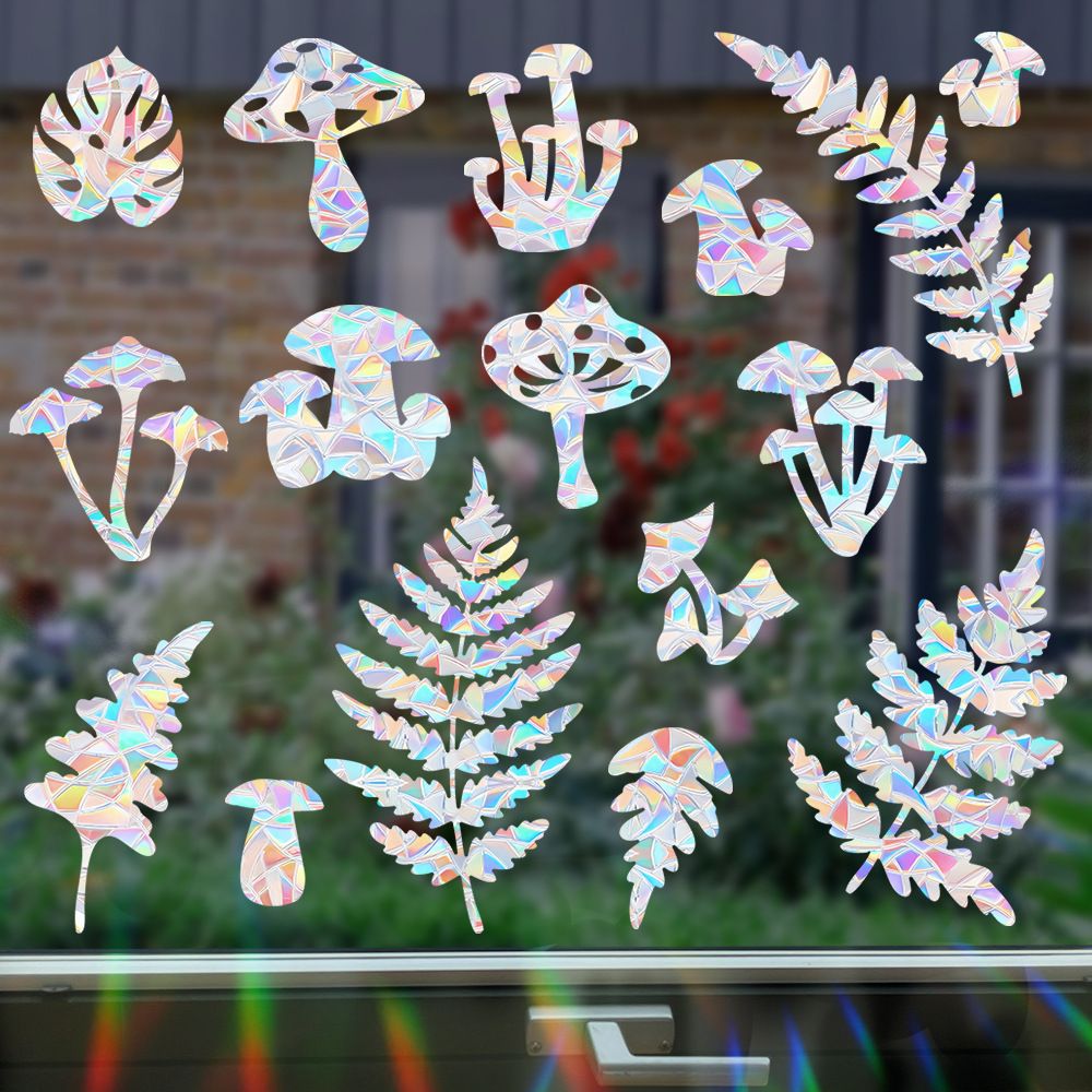 RPS865-871 Colorful Sun Catcher Rainbow Electrostatic Glass Sticker Anti Bird Collision Window Film