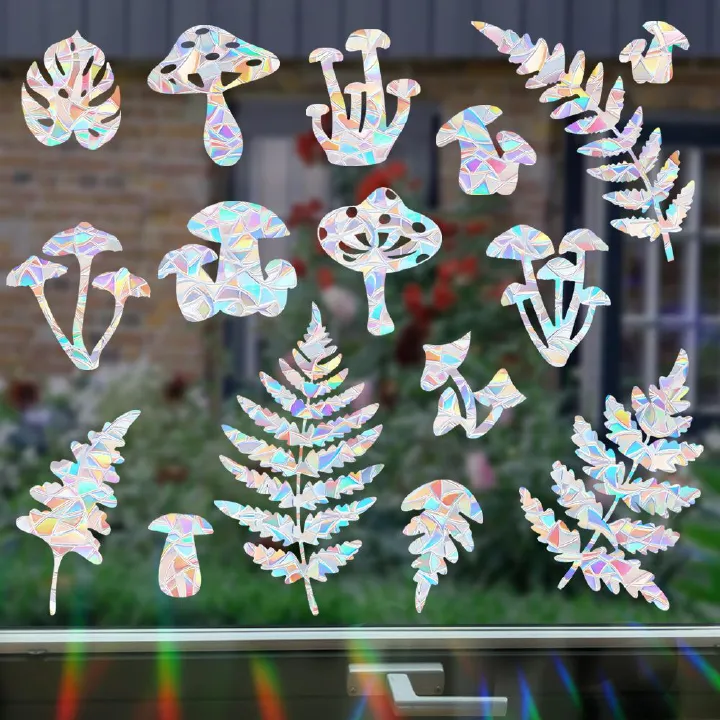 RPS865-871 Colorful Sun Catcher Rainbow Electrostatic Glass Sticker Anti Bird Collision Window Film