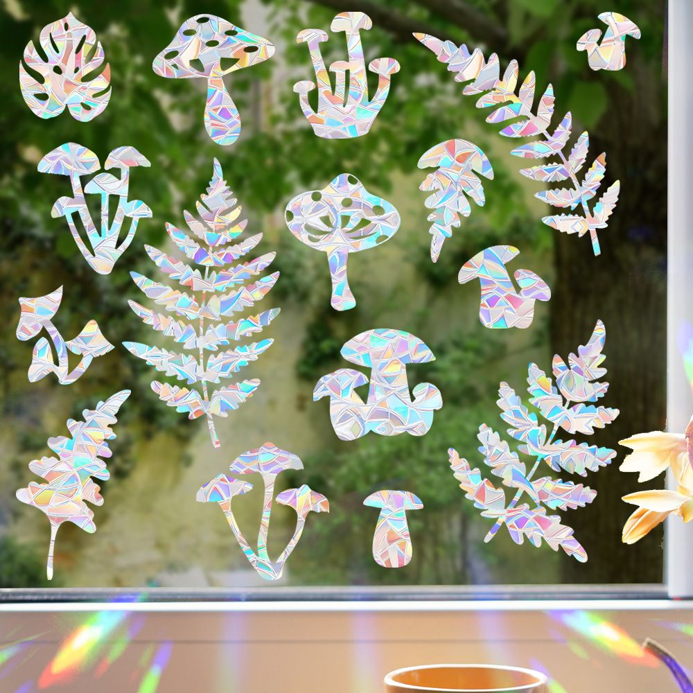 RPS865-871 Colorful Sun Catcher Rainbow Electrostatic Glass Sticker Anti Bird Collision Window Film