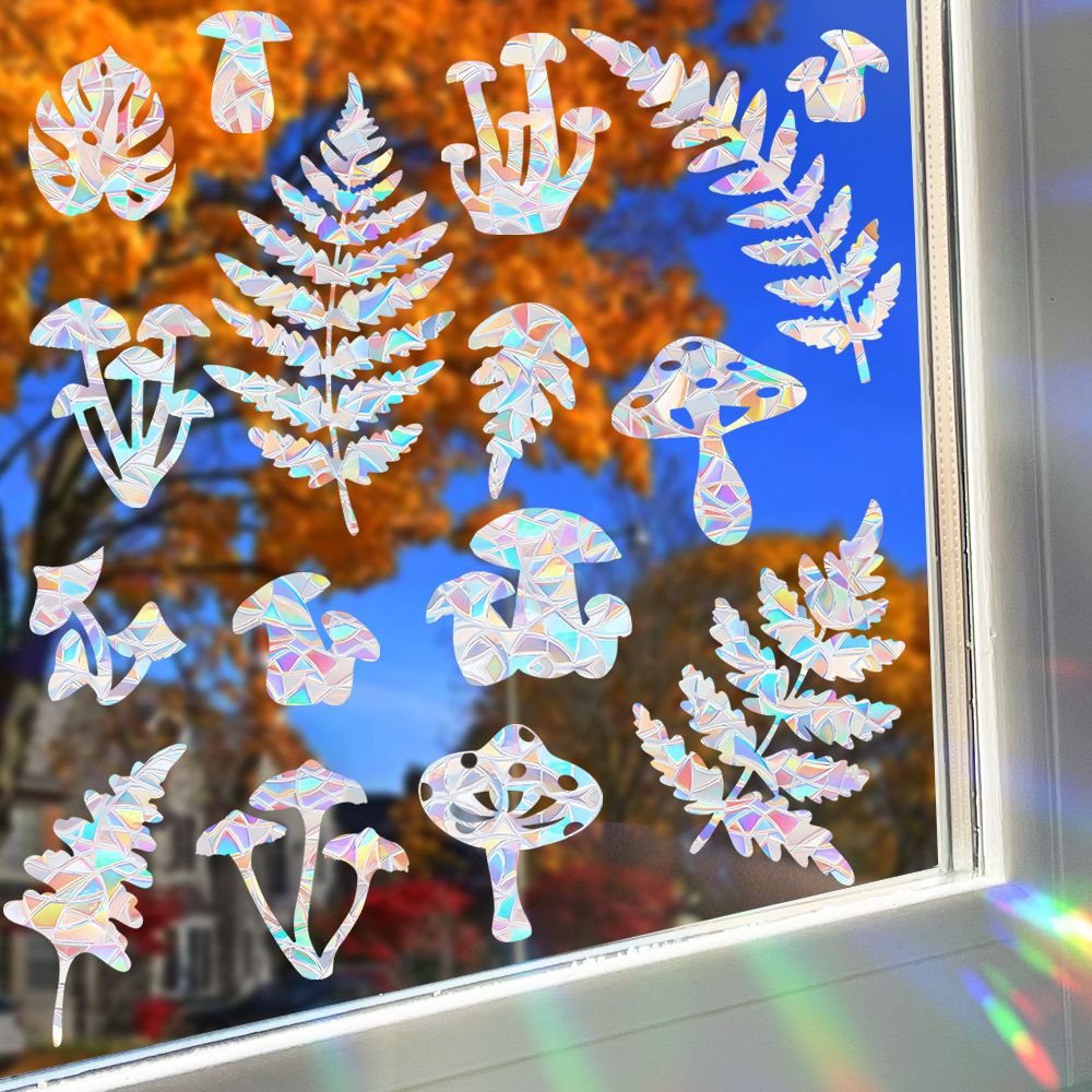 RPS865-871 Colorful Sun Catcher Rainbow Electrostatic Glass Sticker Anti Bird Collision Window Film