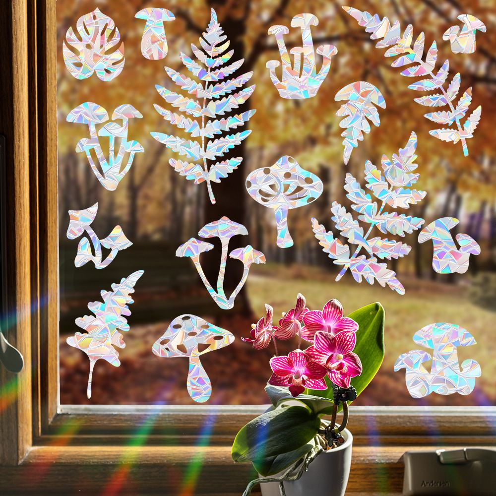 RPS865-871 Colorful Sun Catcher Rainbow Electrostatic Glass Sticker Anti Bird Collision Window Film