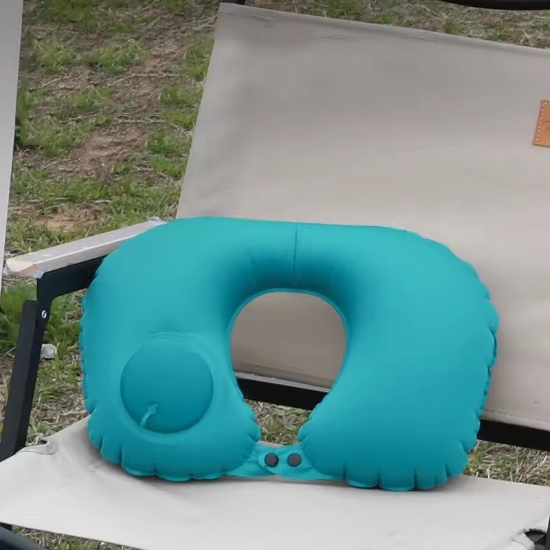 U-shaped Automatic Air Inflatable Pillow Neck Cushion Portable travel neck pillow Outdoor Travel cushion camping gear