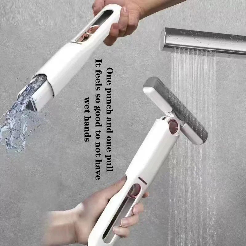 Mini Cleaning Mop Portable Self-Squeeze Window Mop Glass Screen Desk Wiper Cleaner Car Portable Wiper Outdoor Home Cleaning Tool