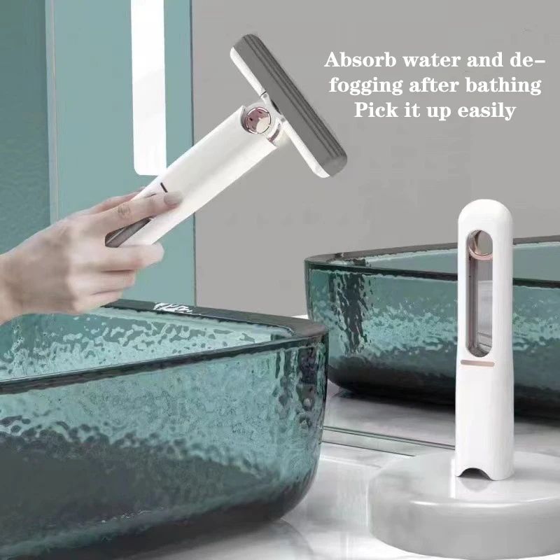 Mini Cleaning Mop Portable Self-Squeeze Window Mop Glass Screen Desk Wiper Cleaner Car Portable Wiper Outdoor Home Cleaning Tool