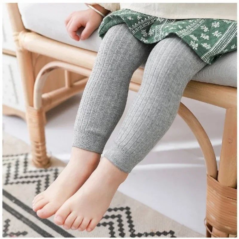 Spring Autumn Baby Pants Newborn Girls Leggings Soild Color Cotton Ribbed Pants Kids Children Leggings Tights for Girls Boys