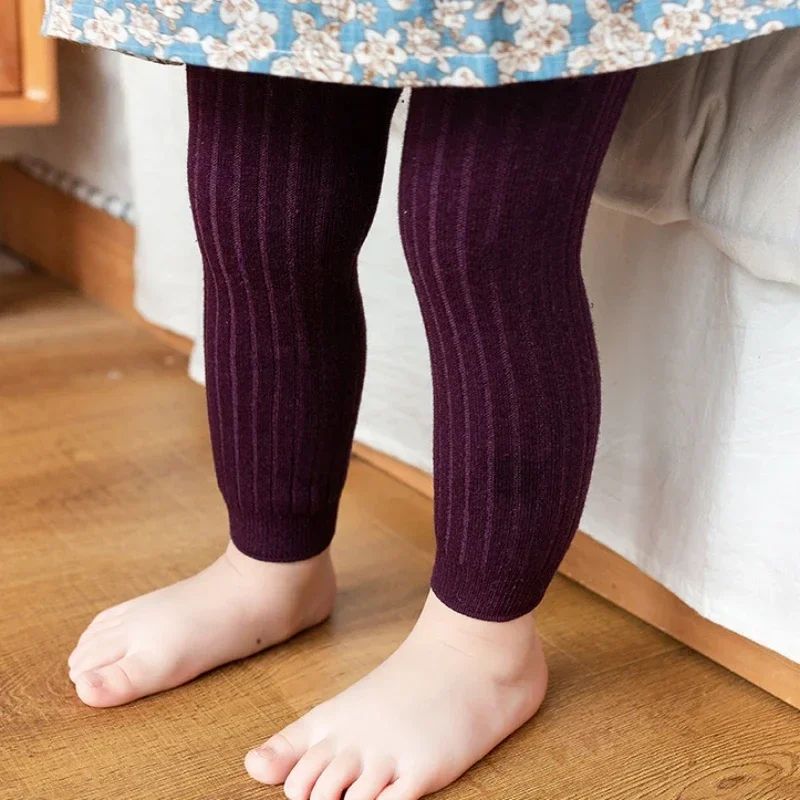 Spring Autumn Baby Pants Newborn Girls Leggings Soild Color Cotton Ribbed Pants Kids Children Leggings Tights for Girls Boys