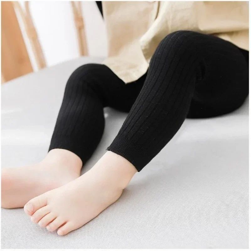 Spring Autumn Baby Pants Newborn Girls Leggings Soild Color Cotton Ribbed Pants Kids Children Leggings Tights for Girls Boys