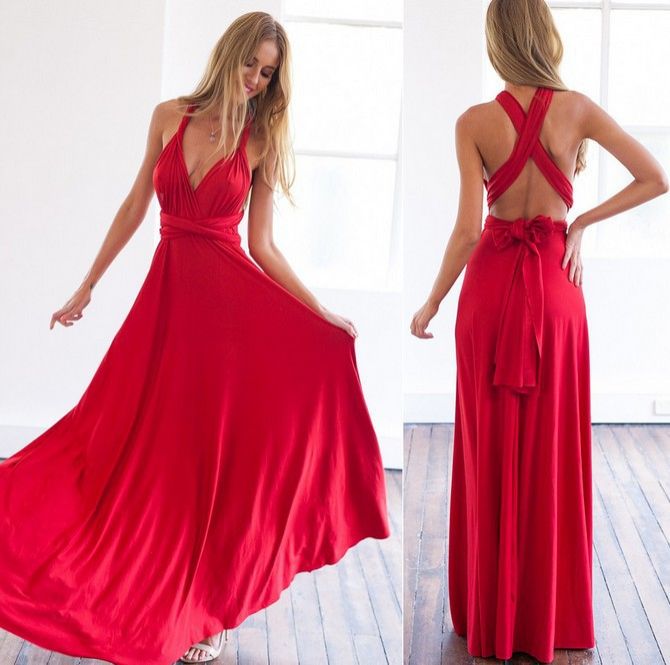 Women Sexy Deep V Neck Party Dress Solid Color Sleeveless Long Dress Elegant Evening Formal Gown Ladies Cocktail Prom Maxi Dress