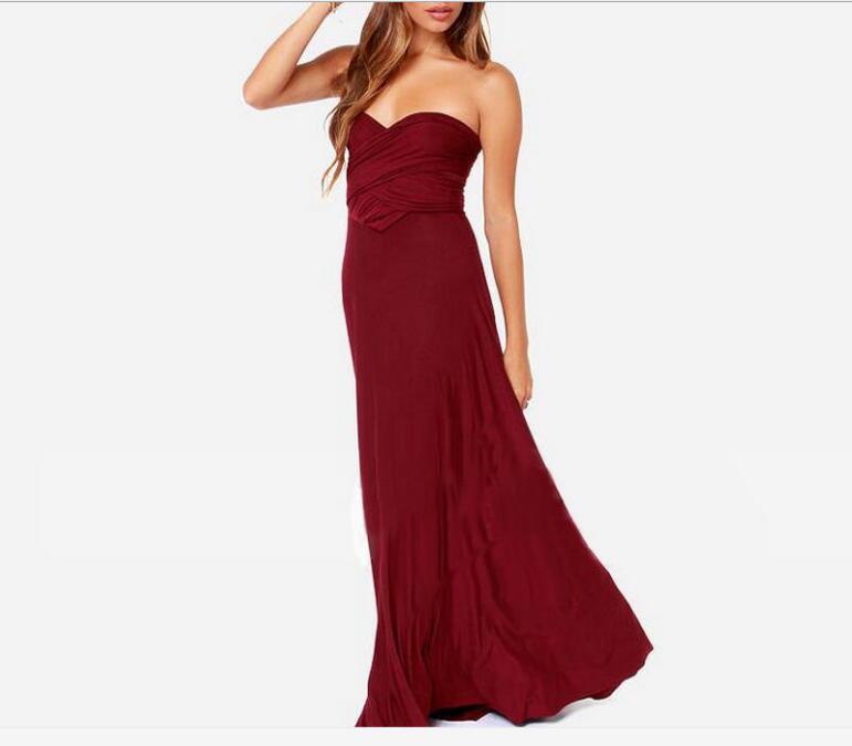 Women Sexy Deep V Neck Party Dress Solid Color Sleeveless Long Dress Elegant Evening Formal Gown Ladies Cocktail Prom Maxi Dress