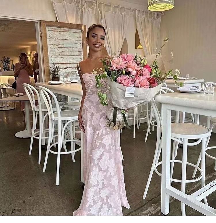 Women's Summer Sheer Slip Long Dress Floral Maxi Dress Casual Sexy Elegant