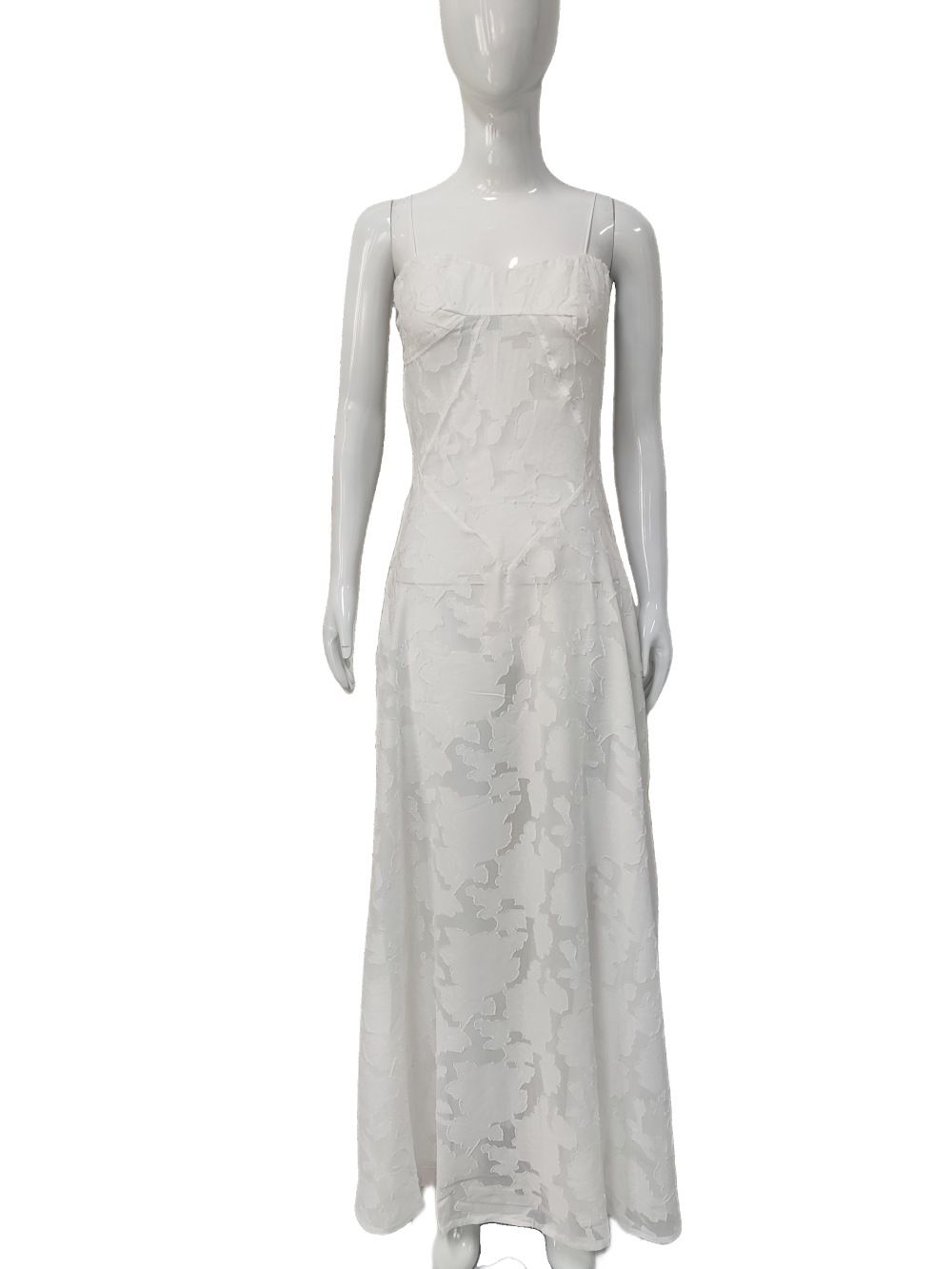 Women's Summer Sheer Slip Long Dress Floral Maxi Dress Casual Sexy Elegant