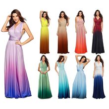 New Elagant Party Maxi Long Dress Women Multiway Wrap Dresses Gradient Convertible Boho Bandage Dress Bridesmaids Infinity Robe
