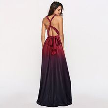 New Elagant Party Maxi Long Dress Women Multiway Wrap Dresses Gradient Convertible Boho Bandage Dress Bridesmaids Infinity Robe