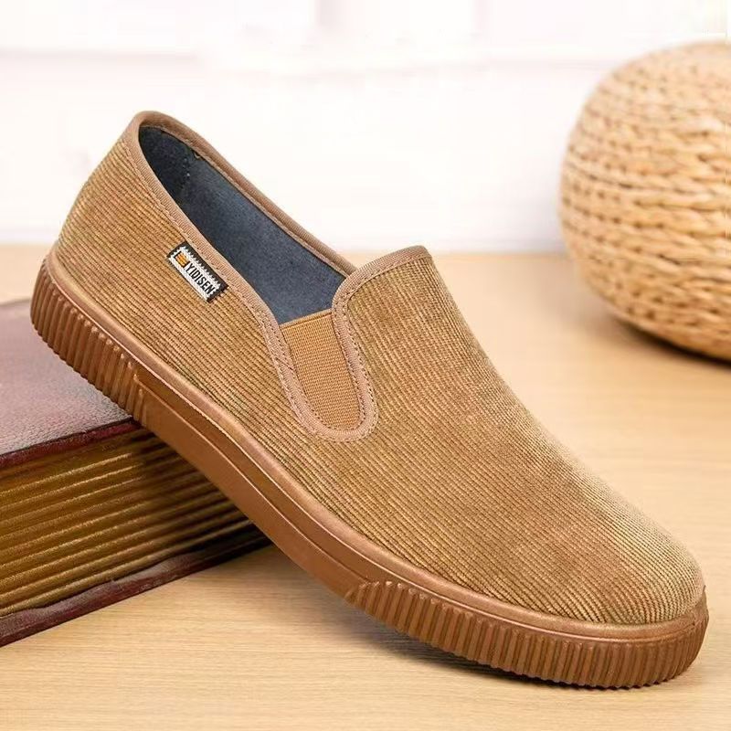 Shoes Men's New Summer Comfortable Soft Soles A Slip-On Canvas Shoes Breathable Non-Slip Single Shoes Outdoor Shoes