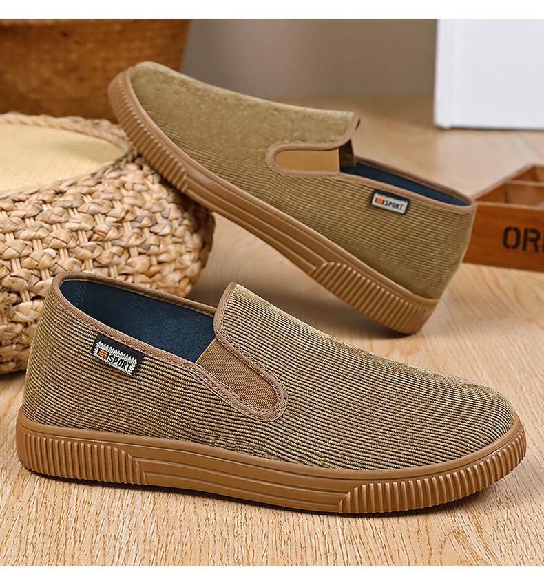 Shoes Men's New Summer Comfortable Soft Soles A Slip-On Canvas Shoes Breathable Non-Slip Single Shoes Outdoor Shoes
