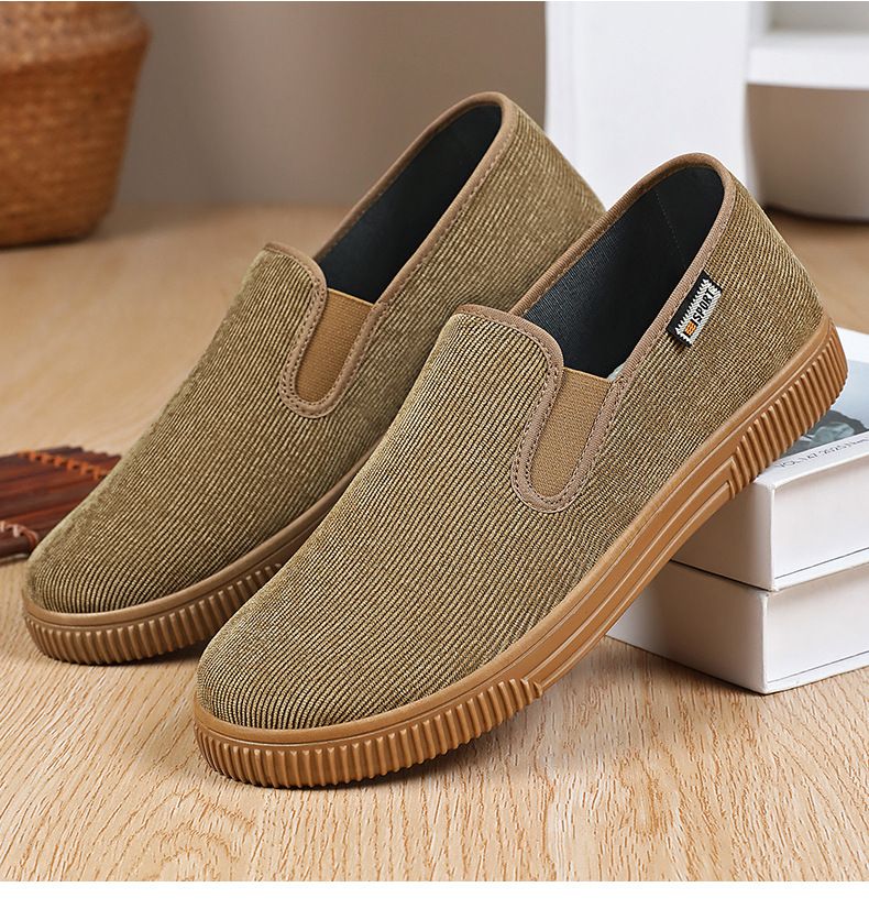 Shoes Men's New Summer Comfortable Soft Soles A Slip-On Canvas Shoes Breathable Non-Slip Single Shoes Outdoor Shoes