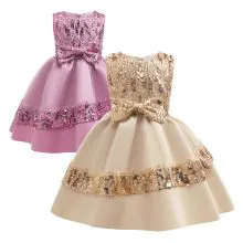 2-10 Years Fashion Girls Sequin Dress Lace Mesh Sleevelss Party Dress for Kids Girl Summer Children Girl Evening Gown 2025