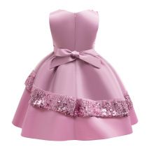 2-10 Years Fashion Girls Sequin Dress Lace Mesh Sleevelss Party Dress for Kids Girl Summer Children Girl Evening Gown 2025
