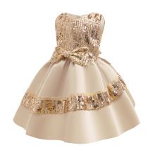 2-10 Years Fashion Girls Sequin Dress Lace Mesh Sleevelss Party Dress for Kids Girl Summer Children Girl Evening Gown 2025